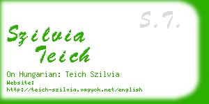 szilvia teich business card